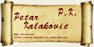 Petar Kalaković vizit kartica
